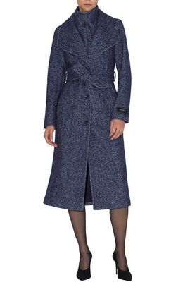 Soia & Kyo Soia & Kyo Ilana Wool Blend Belted Coat with Zip Bib