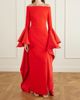 SOLACE LONDON Astria draped satin-trimmed crepe gown - 2