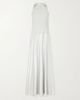 SOLACE LONDON Cece cape-effect crepe and satin gown - 1