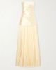 SOLACE LONDON Claudette steapless twill and chiffon gown - 1