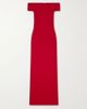 SOLACE LONDON Kyra off-the-shoulder crepe gown - 1