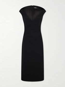 SOLACE LONDON Monica crepe midi dress