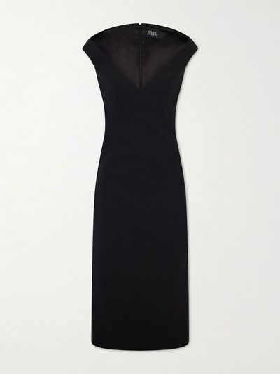 SOLACE LONDON Monica crepe midi dress