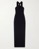 SOLACE LONDON Rona twisted crepe halterneck gown - 1