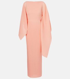 Solace London Solace London Adami plissÃ© caped maxi dress