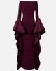 Solace London Solace London Astria off-shoulder satin-trimmed gown - 1