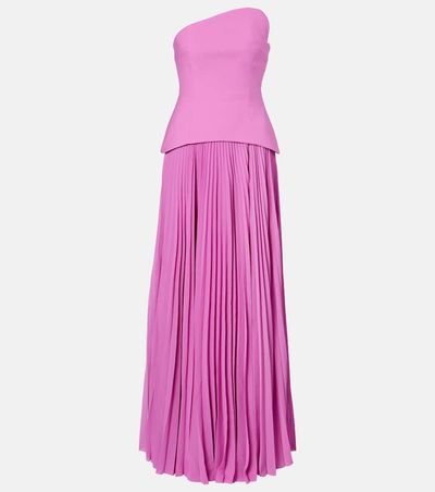 Solace London Solace London Britt pleated strapless gown