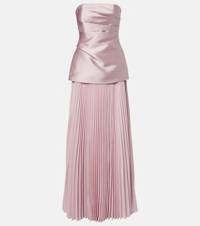 Solace London Solace London Claudette satin-trimmed bustier gown