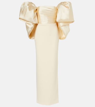 Solace London Solace London Floris strapless satin and crÃªpe gown