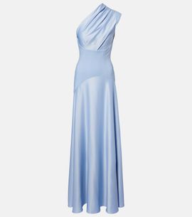 Solace London Solace London Gabriela one-shoulder crÃªpe and satin gown