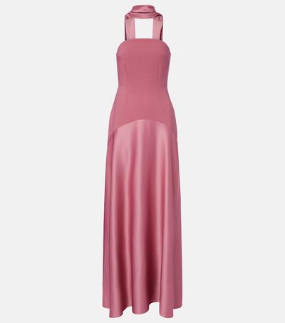 Solace London Solace London Mae satin-paneled bustier gown