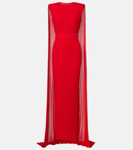 Solace London Solace London Tavia caped pleated gown