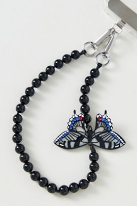 Solar Eclipse Hand-Painted Charm Beaded Phone Chain