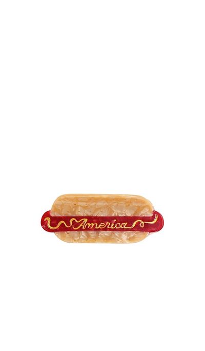 Solar Eclipse Solar Eclipse Hand-Painted America Hot Dog Claw Hair Clip