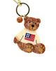 Solar Eclipse Solar Eclipse Hand-Painted Americana Teddy Bear Bag Charm & Keychain - 1