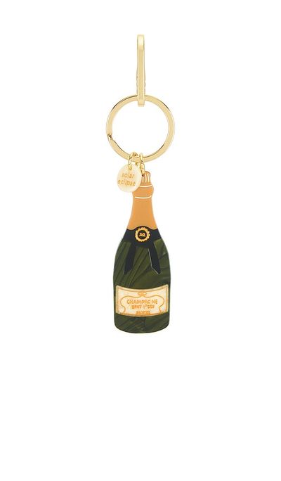Solar Eclipse Solar Eclipse Hand-Painted Champagne Bag Charm + Keychain