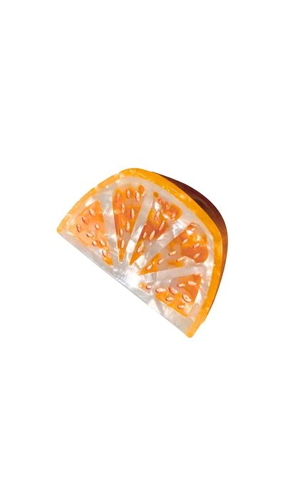 Solar Eclipse Solar Eclipse Hand-painted Citrus Slice Claw Hair Clip