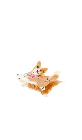 Solar Eclipse Solar Eclipse Hand-Painted Corgi Claw Hair Clip