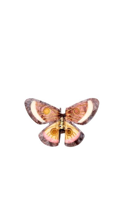 Solar Eclipse Solar Eclipse Hand-painted Emperor Silk Moth Claw Hair Clip