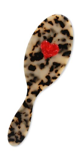 Solar Eclipse Solar Eclipse Hand-Painted Heart Amazing Hair Day Brush Tortoise One