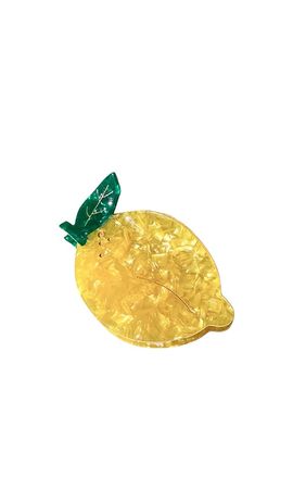 Solar Eclipse Solar Eclipse Hand-painted Lemon Fruit Claw Hair Clip