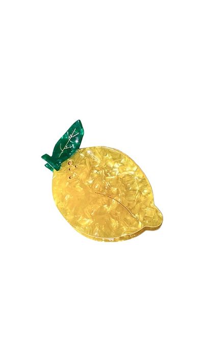 Solar Eclipse Solar Eclipse Hand-painted Lemon Fruit Claw Hair Clip