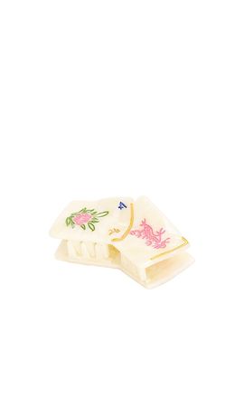 Solar Eclipse Solar Eclipse Hand-Painted Mini Flower Mahjong Claw Hair Clip