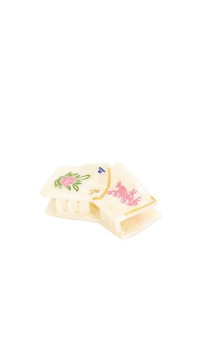 Solar Eclipse Solar Eclipse Hand-Painted Mini Flower Mahjong Claw Hair Clip