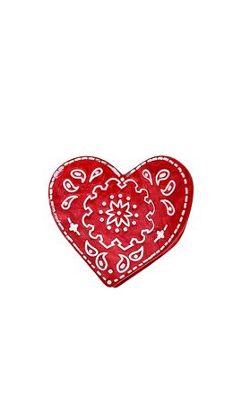 Solar Eclipse Solar Eclipse Hand-Painted Mini Paisley Heart Claw Hair Clip