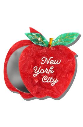 Solar Eclipse Solar Eclipse Hand-Painted New York Apple Compact Mirror
