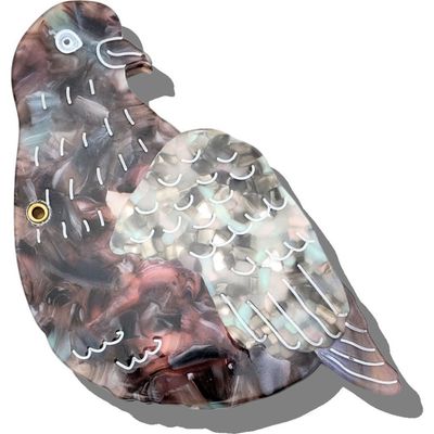 Solar Eclipse Solar Eclipse Hand-Painted Pigeon Compact Mirror