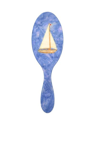 Solar Eclipse Solar Eclipse Hand-painted Sail Boat Amazing Hair Day Brush