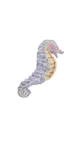 Solar Eclipse Solar Eclipse Hand-painted Seahorse Claw Hair Clip