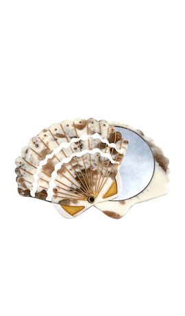 Solar Eclipse Solar Eclipse Hand-painted Seashell Compact Mirror