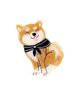 Solar Eclipse Solar Eclipse Hand-Painted Shiba Inu Claw Hair Clip - 1