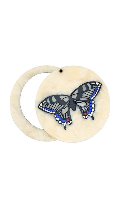 Solar Eclipse Solar Eclipse Hand-painted Swallowtail Compact Mirror