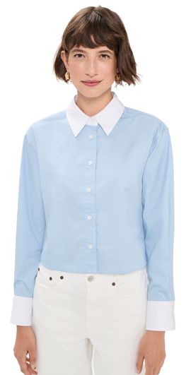Sold Out NYC Sold Out NYC The Cropped Everything Shirt in French Blue French Blue