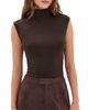 Sold Out NYC Sold Out NYC The Mock Neck Top Chocolate - 1