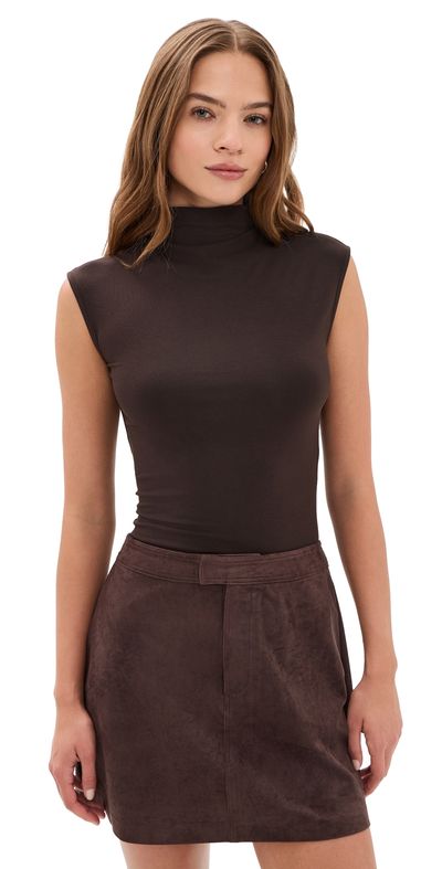 Sold Out NYC Sold Out NYC The Mock Neck Top Chocolate