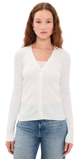 Sold Out NYC Sold Out NYC The Ribbed Favorite Cardigan In Cream Cream