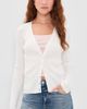 Sold Out NYC Sold Out NYC The Ribbed Favorite Cardigan In Cream Cream - 2
