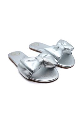 Solei Sea Rafie Bow Slide Sandals