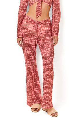 Solid & Striped Solid & Striped Dolly Tie Front Sheer Cover-Up Pants