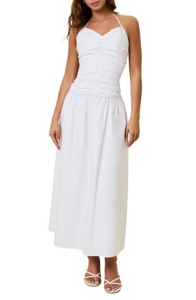 Solid & Striped Solid & Striped The Adina Ruched Halter Maxi Dress