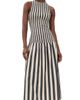 Solid & Striped Solid & Striped The Arlin Dress Noir/Khaki Stripe - 1