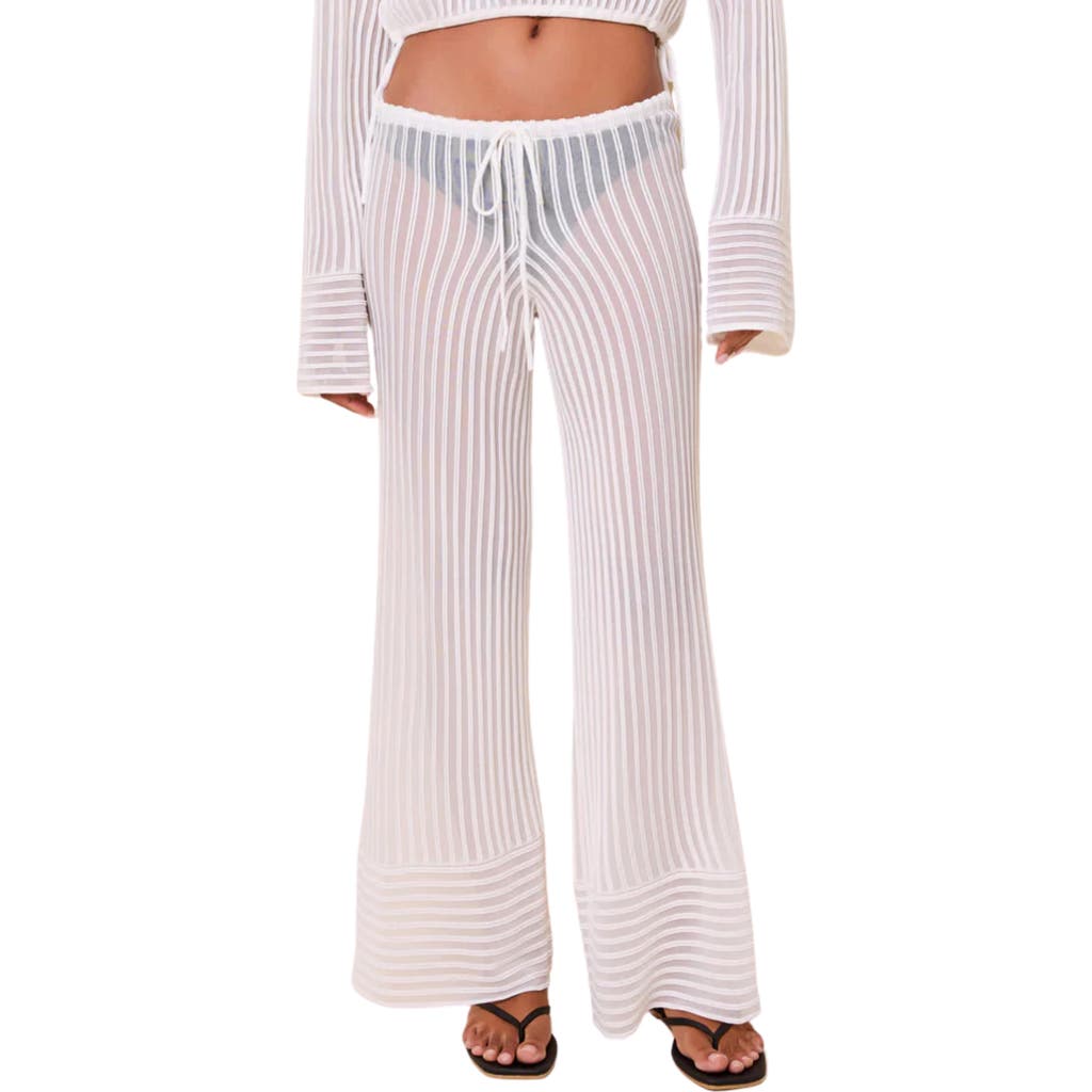 Solid & Striped Solid & Striped The Athena Sheer Stripe Wide Leg Cover-Up Pants