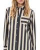 Solid & Striped Solid & Striped The Avril Button Down Shirt Noir/Khaki Stripe - 1
