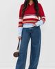 Solid & Striped Solid & Striped The Cleo Pullover Cranberry Copenhagen Stripe - 5