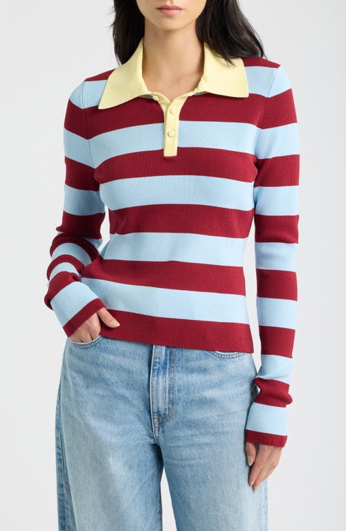 Solid & Striped Solid & Striped The Debra Striped Knit Polo Top