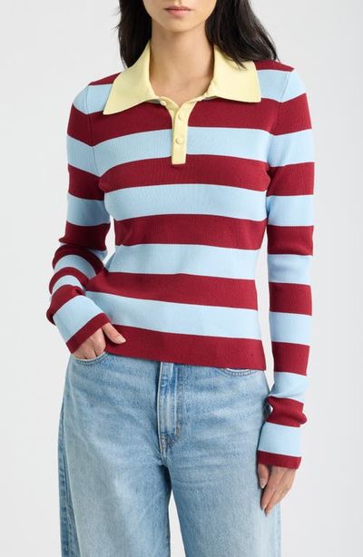 Solid & Striped Solid & Striped The Debra Striped Knit Polo Top